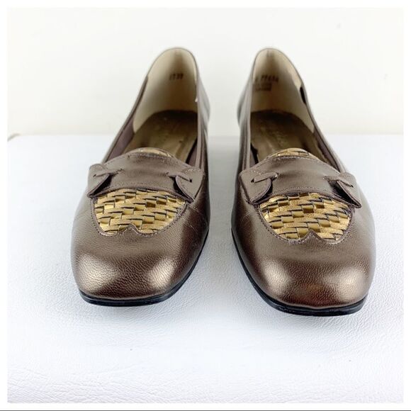 Magdesians California Bronze Leather Woven Loafers‎ - Picture 11 of 14